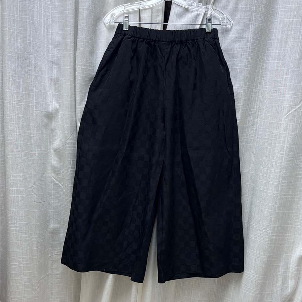 Comme des Garcon Cropped Jacquard Culottes